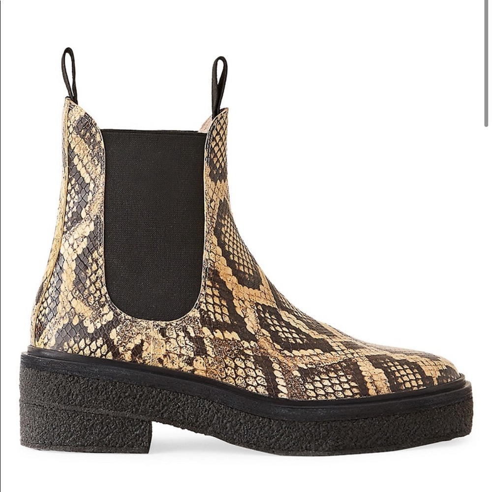 Loeffler Randall snake print boots
